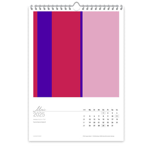 Großformatiger, moderner Kunstkalender 2025 | Format DIN A2 | Pink Edition - Kalender - |c|o|l|o|u|r| of the day®