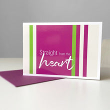 Grußkarte mit Kuvert: "Straight from the heart" - Grußkarte - |c|o|l|o|u|r| of the day®