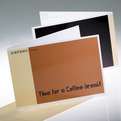 Grußkarte mit Kuvert: "Time for a Coffee - break!" - Grußkarte - |c|o|l|o|u|r| of the day®