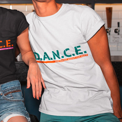 Herren Vintage T - Shirt: "D.A.N.C.E." – Innocent White / Multicolor - Bekleidung - |c|o|l|o|u|r| of the day®