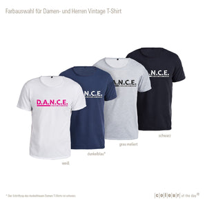 Herren Vintage T - Shirt: "D.A.N.C.E." – Innocent White / Multicolor - Bekleidung - |c|o|l|o|u|r| of the day®