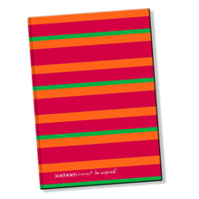 Hochwertiges Notizbuch | Formate DIN A4 + DIN A5 | Design - Cover "Tropical Stripes – Energy Boost" - Notizbuch - |c|o|l|o|u|r| of the day®