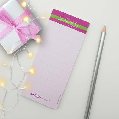 Kleiner Notizblock | Geburtstage | Format ca. 6 x 15 cm - Notizblock - |c|o|l|o|u|r| of the day®