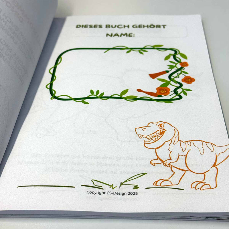 Mein Dinosaurier - Malbuch – Kreatives Ausmalen & Entdecken für Kinder von 4–8 Jahren - Malbuch - |c|o|l|o|u|r| of the day®