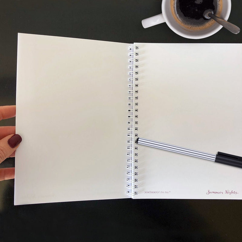 Moderner Skizzenblock "Summer Nights" (DIN A5) - Notizblock - |c|o|l|o|u|r| of the day®
