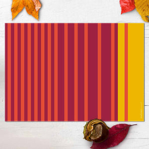 Papier - Tischsets “Indian Summer” – Herbstliche Farben: Dunkles Weinrot, warmes Orange und kräftiges Gelb | Abreißblock mit 25 Blatt 🍂 - Tischset - |c|o|l|o|u|r| of the day®