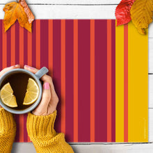 Papier - Tischsets “Indian Summer” – Herbstliche Farben: Dunkles Weinrot, warmes Orange und kräftiges Gelb | Abreißblock mit 25 Blatt 🍂 - Tischset - |c|o|l|o|u|r| of the day®