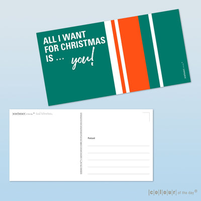 Postkarte "All I want for Christmas is you!" - Postkarte - |c|o|l|o|u|r| of the day®