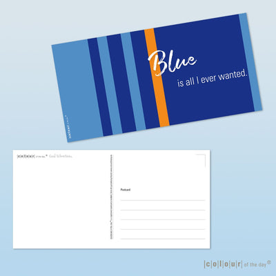 Postkarte "Blue is all I ever wanted" - Postkarte - |c|o|l|o|u|r| of the day®