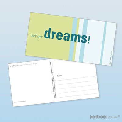 Postkarte "Surf your dreams!" - Postkarte - |c|o|l|o|u|r| of the day®