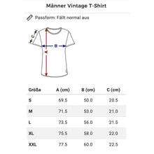 Vintage T - Shirt Herren | Größen S–XXL | Farbe dunkelgrau mit farbiger Schrift - Bekleidung - |c|o|l|o|u|r| of the day®
