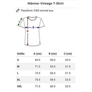 Vintage T - Shirt Herren | Größen S–XXL | Farbe dunkelgrau mit farbiger Schrift - Bekleidung - |c|o|l|o|u|r| of the day®