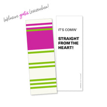 Hochwertiges Notizbuch | Formate DIN A4 + DIN A5 | Design-Cover "Straight from the Heart" + gratis Lesezeichen