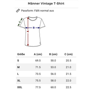 Vintage T-Shirt Herren | Größen S–XXL | Farbe dunkelgrau mit farbiger Schrift