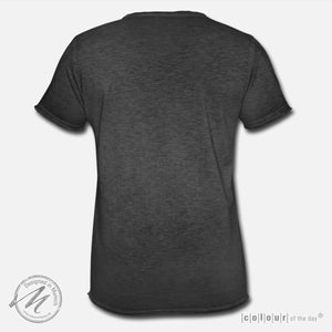 Vintage T-Shirt Herren | Größen S–XXL | Farbe dunkelgrau mit farbiger Schrift