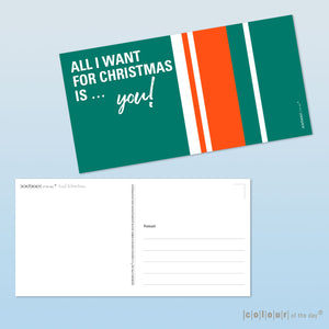 Postkarte "All I want for Christmas is you!"