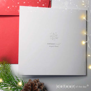Design-Weihnachtskarte "Ilex" mit rotem Kuvert | 4-seitig