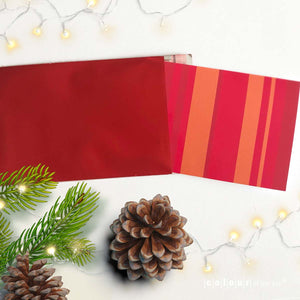 Design-Weihnachtskarte "Shades of Red – Lust for Life" | 2 Kuverts zur Auswahl | 4-seitig