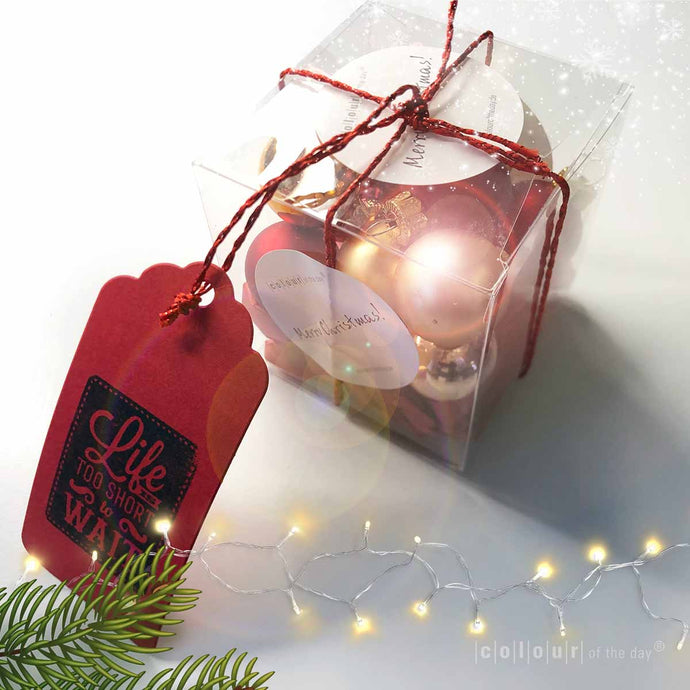 Christmas Balls in a Box – Farbe Rot/Gold